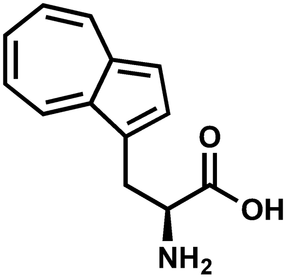 chemical structure for (S)-2-amino-3-(azulen-1-yl)propanoic acid