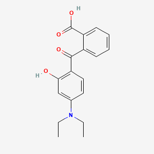 chemical structure for 2-(4-(diethylamino)-2-hydroxybenzoyl)benzoic acid