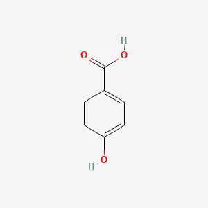 chemical structure for 4-hydroxybenzoic acid